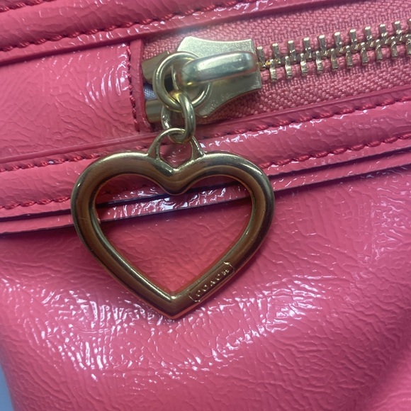 Coach Daisy Liquid Coral Patent Leather Poppy with Two Hangtags - Picture 5 of 9